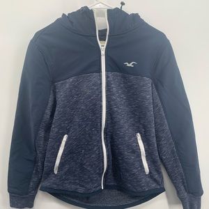 Hollister Hoodie Men’s Size XS, Extra Small -Blue & White, Full Zipper, Zip